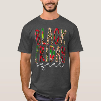 Black Leopard Red Plaid Friday Squad, Merry Christ T-Shirt