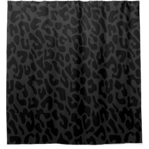 black leopard shower curtain