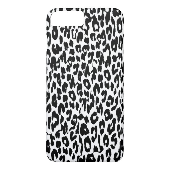 Black Leopard Skin Fur Case-Mate iPhone Case (Back)