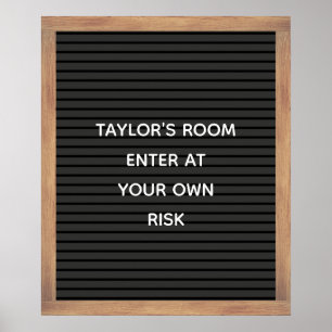 Black Letter Board Sign Custom Message Poster