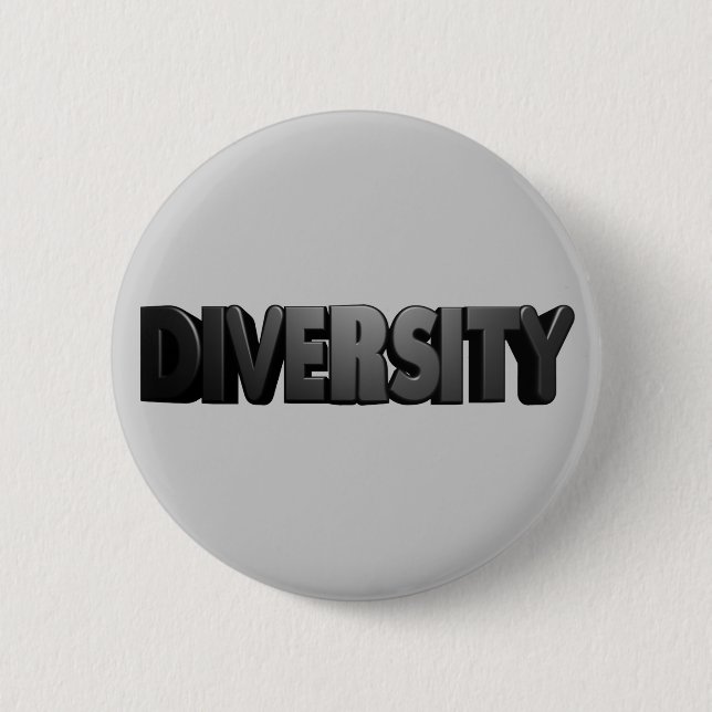 Black Letter Diversity Button (Front)