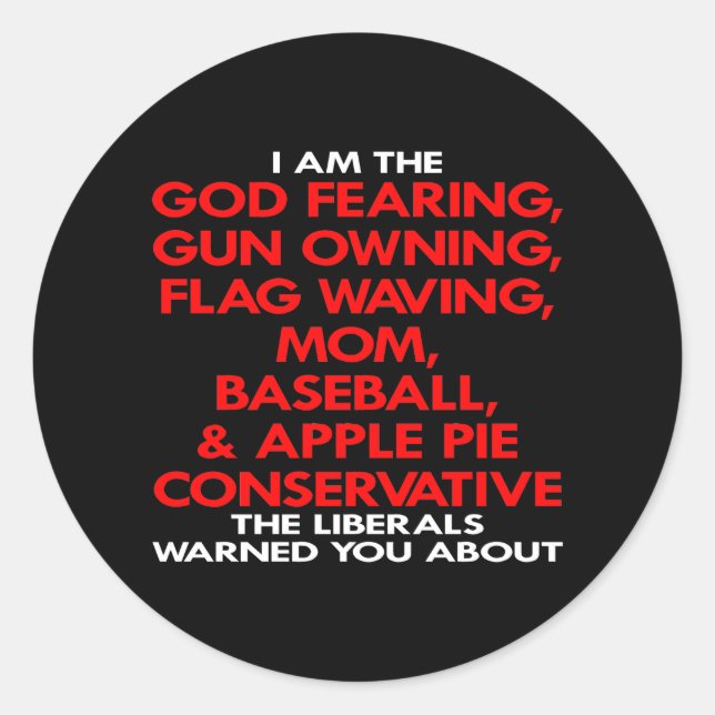 Black Liberals Warned You About Classic Round Sticker (Front)