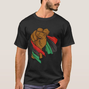 Black Liberation Flag Juneteenth Pan African Unia  T-Shirt