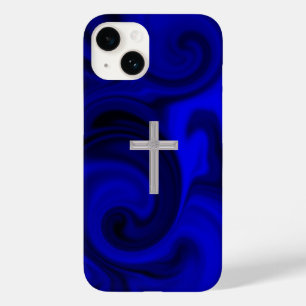 Black Light Crystal Cross High Resolution  Case-Mate iPhone 14 Case