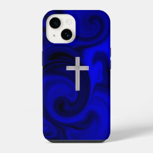 Black Light Crystal Cross High Resolution iPhone 14 Case