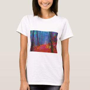 Black Light Forest Oil Painting T-Shirt