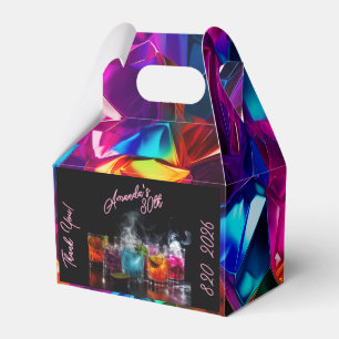 Black Light Neon Birthday Dry Ice Cocktails Favour Box