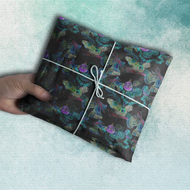 Black Light Neon Glow Christmas Candle Pattern Tissue Paper (Creator Uploaded)