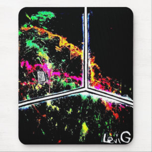 Black light/Neon Splash Corner w' Outlet (levi G.) Mouse Pad