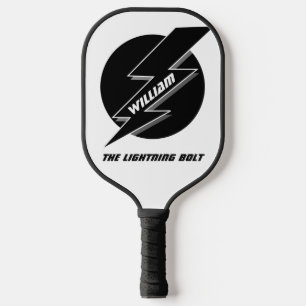 Black Lightning Bolt Pickleball Paddle