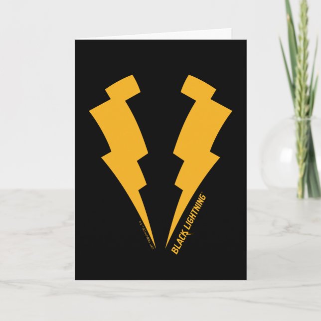 Black Lightning Bolts Graphic Card (Front)