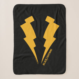 Black Lightning Bolts Graphic Sherpa Blanket