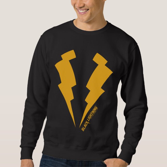 Black Lightning Bolts Graphic Sweatshirt (Front)