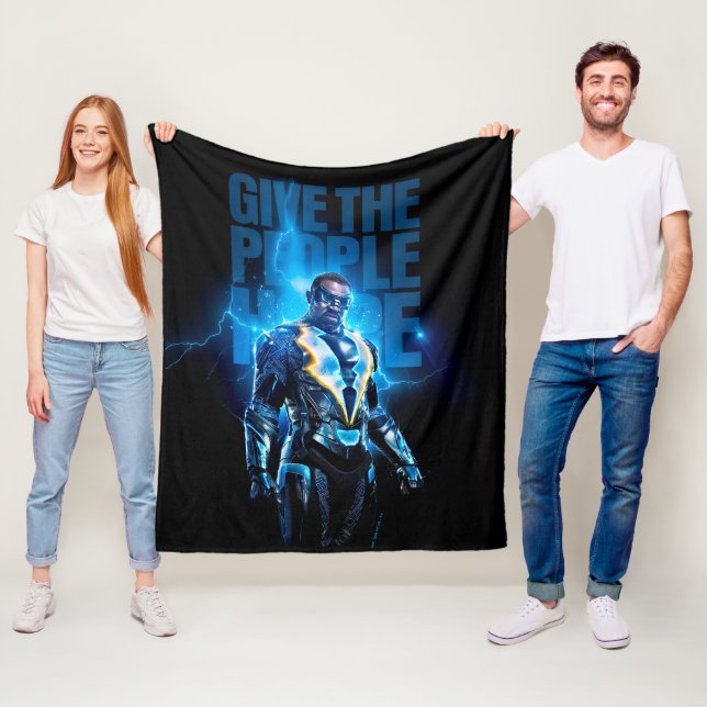 Black Lightning - Give The People Hope Fleece Blanket (In Situ)