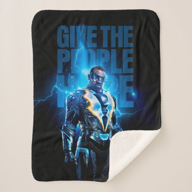 Black Lightning - Give The People Hope Sherpa Blanket (Front)