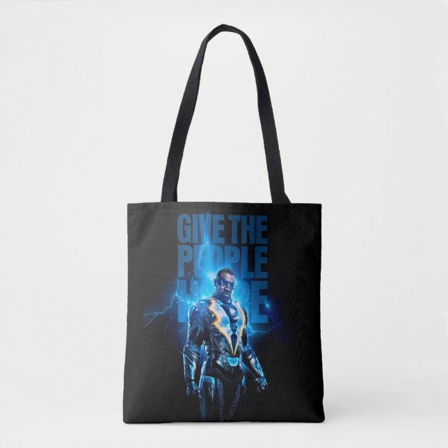 Black Lightning - Give The People Hope Tote Bag (Front)
