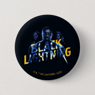 Black Lightning Heroes Graphic 6 Cm Round Badge