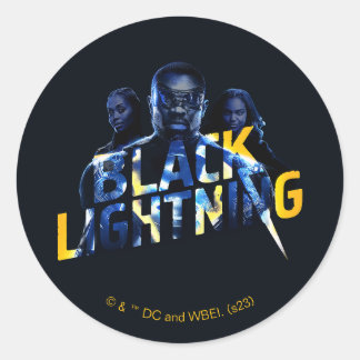 Black Lightning Heroes Graphic Classic Round Sticker