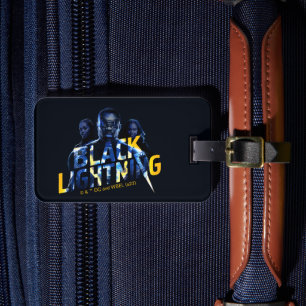 Black Lightning Heroes Graphic Luggage Tag