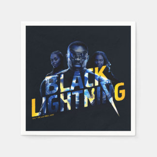 Black Lightning Heroes Graphic Napkin