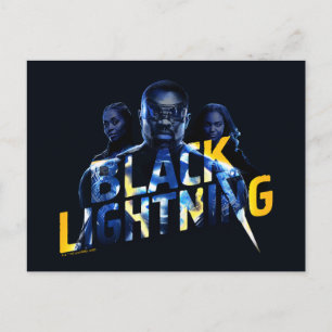 Black Lightning Heroes Graphic Postcard
