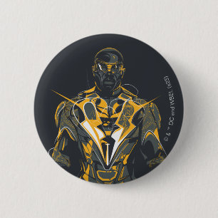 Black Lightning Illustration 6 Cm Round Badge