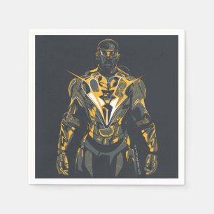 Black Lightning Illustration Napkin