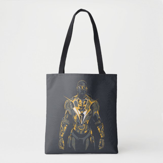 Black Lightning Illustration Tote Bag (Front)