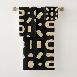 Black Like African Kuba Kente Mud Cloth