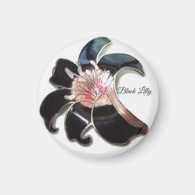 "Black Lily" Magnet (Front)