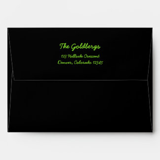 Black Lime Green A7 Envelope