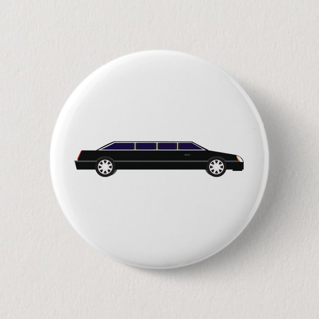 Black Limo 6 Cm Round Badge (Front)