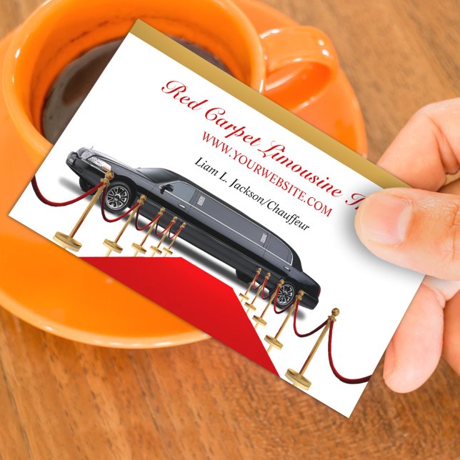 Black Limousine Driver Business Card (Creator Uploaded)