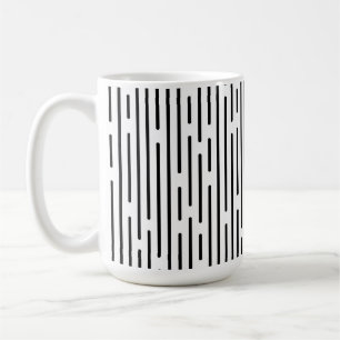 Black Line Geometric Pattern Coffee Mug