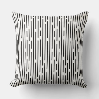 Black Line Geometric Pattern Cushion