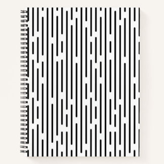 Black Line Geometric Pattern Notebook
