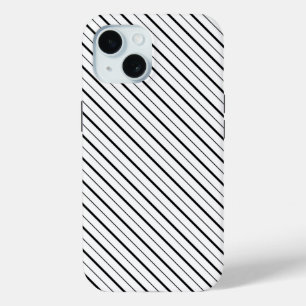 Black Line Geometry Simple iPhone 15 Case