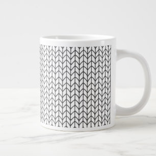 BLACK LINE KNIT Big White Mug