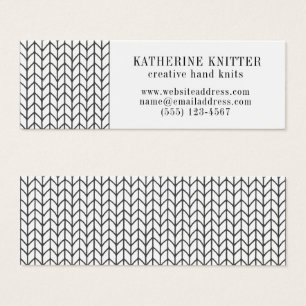 BLACK LINE KNIT Mini Business Card II