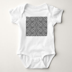 Black linear stripes, seamless pattern. baby bodysuit