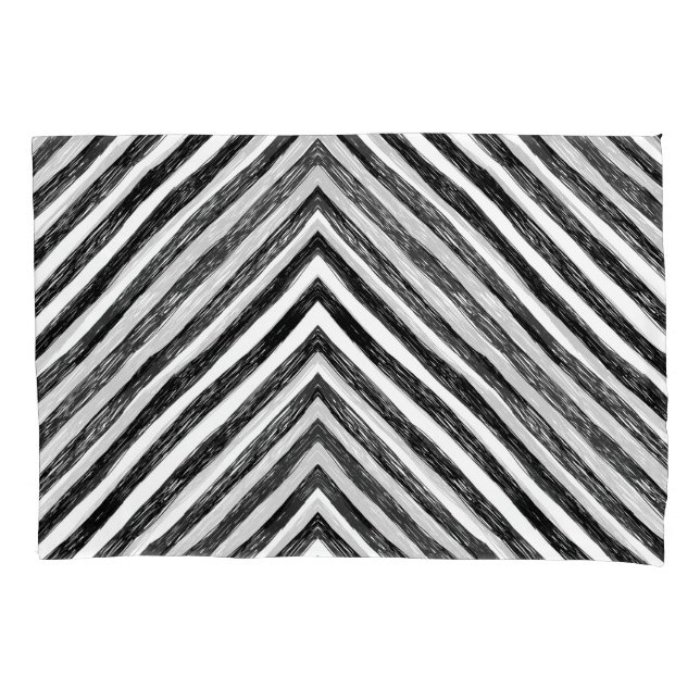 Black linear stripes, seamless pattern. pillowcase (Front)