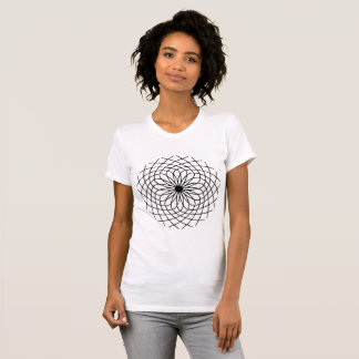 Black lined Mandala Design T-shirt