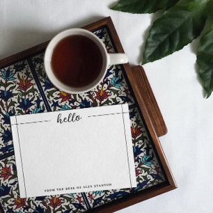 Black Lines Hello From the Desk Of Card