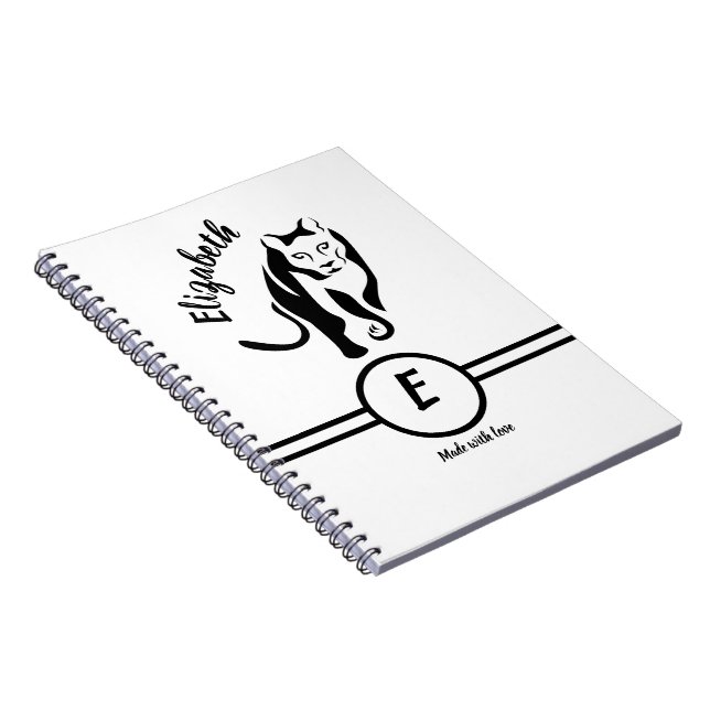 Black Lioness Queen of the Hunt Notebook (Right Side)