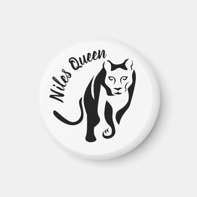 Black Lioness Queen of the Nile Magnet (Front)