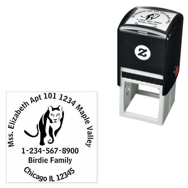 Black Lioness Queen of the Nile Self-inking Stamp (In Situ)