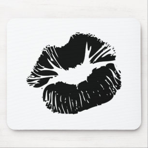 Black Lips Mouse Pad
