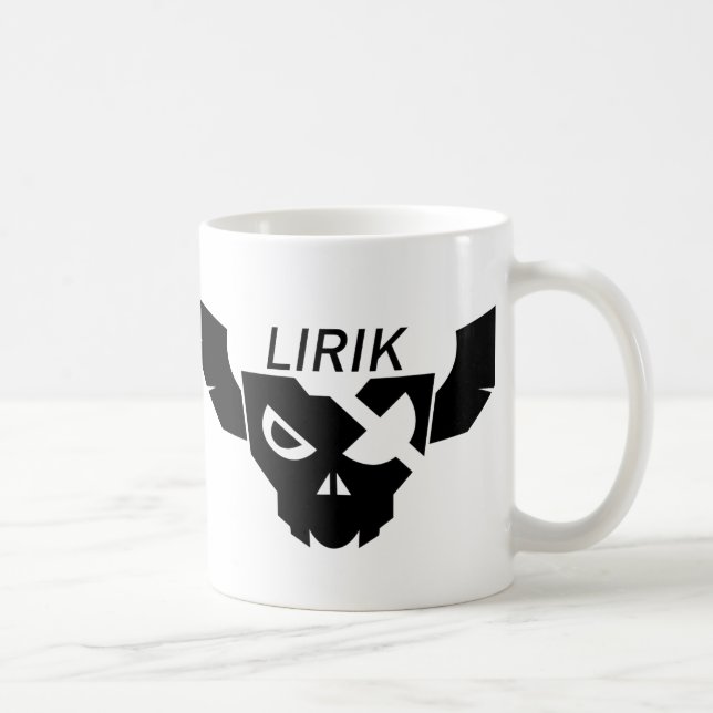 Black Lirik logo on White mug (Right)