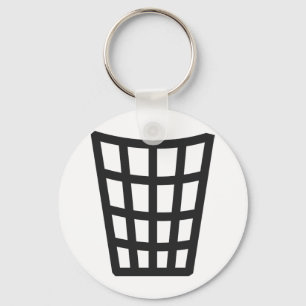 black litter bin icon key ring