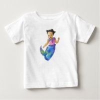 Black Little Mermaid toddler t-shirt